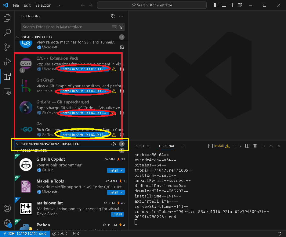 Visual Studio Code 插件安装界面