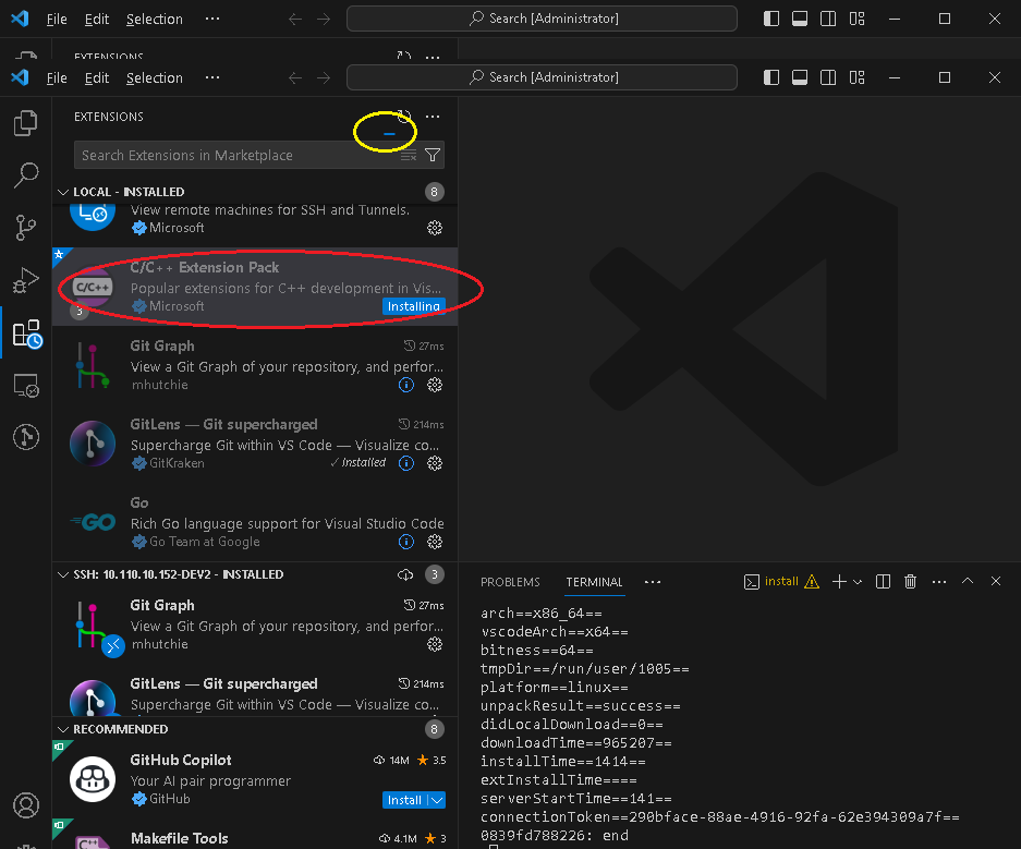 During Extension Installation